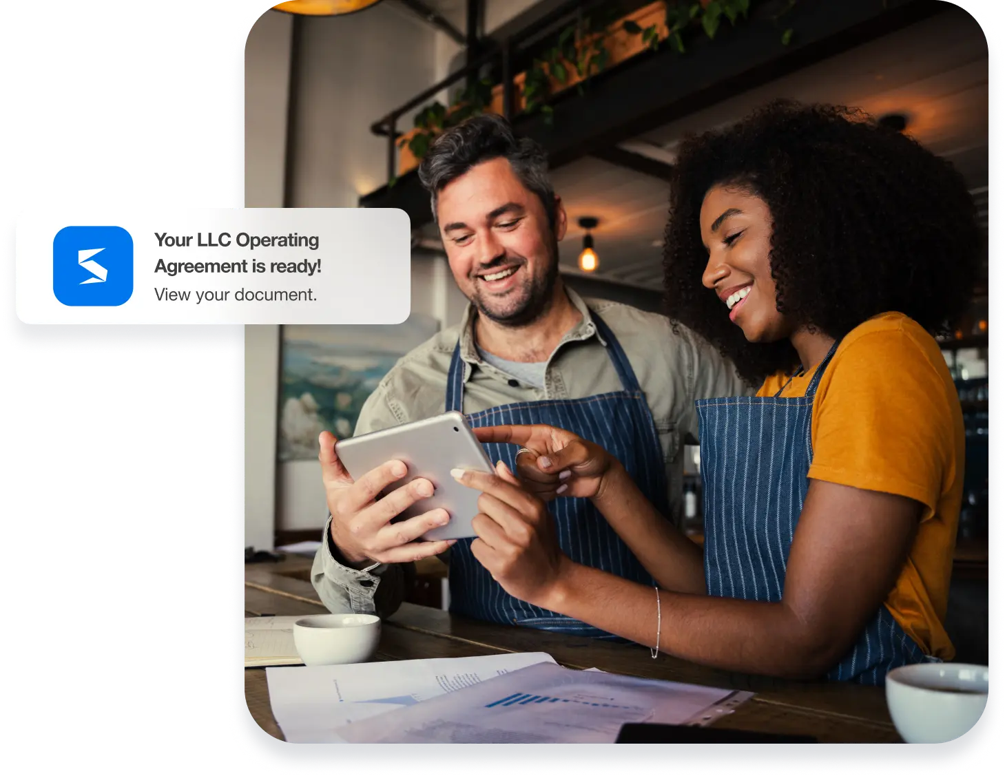 Business formation mobile app